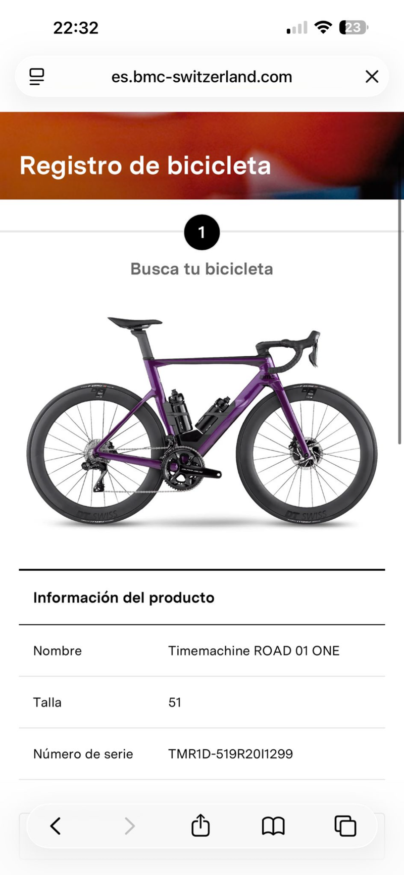Used BMC Timemachine 01 ROAD ONE 2022 Frameset 2022 Road & Gravel, Purple — image 2 of 16