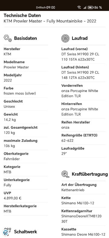 Tweedehands KTM PROWLER MASTER 2022 2022 Mountainbike — afbeelding 5 van 7