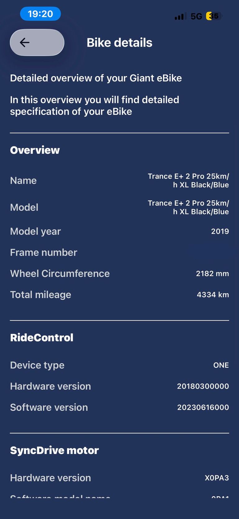 Used Giant Trance E+ 2 2019 2019 Mountainbike, Blue, 27.5 — image 9 of 12