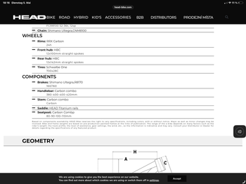 Used Head ISpeed 4.0 (Mod. 2026) 2026 Road & Gravel — image 3 of 4