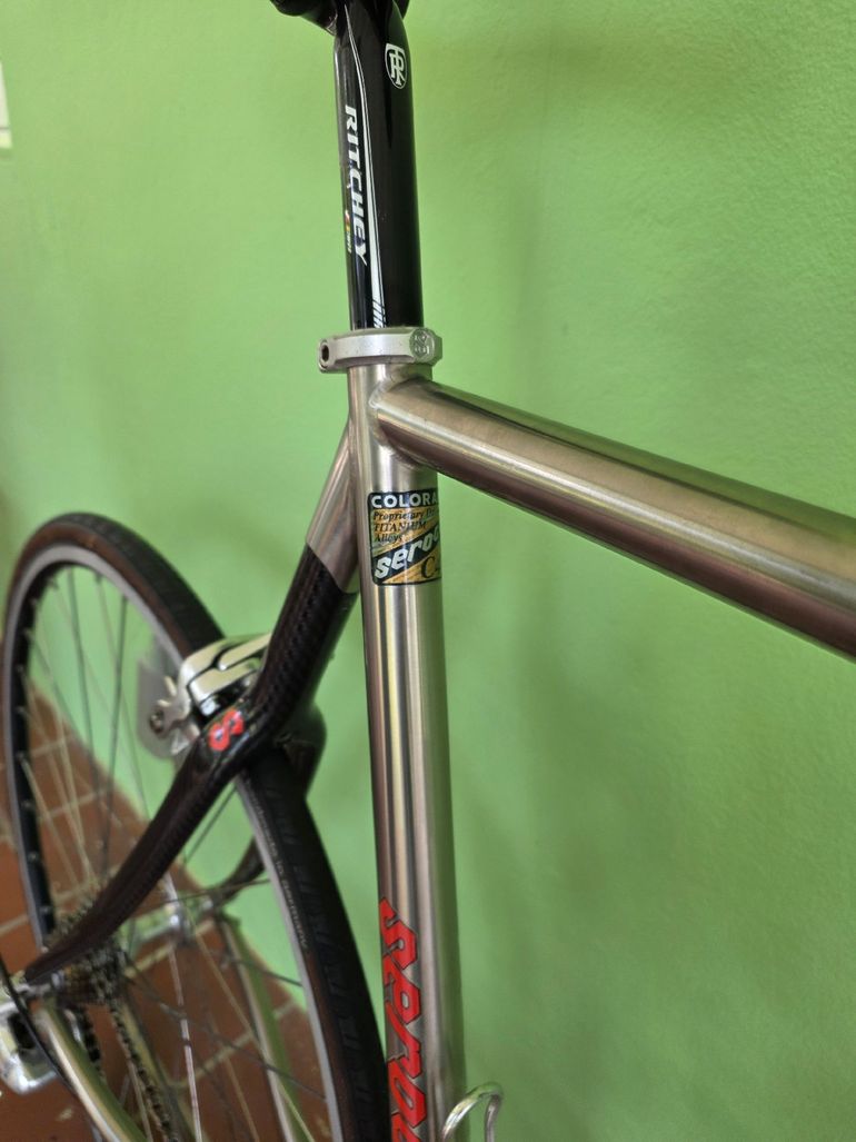 Used Serotta Serotta Custom Campagnolo Record 2005 Road & Gravel, Light Gray — image 7 of 8