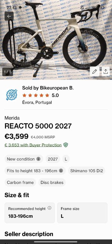 Used Merida REACTO 6000 2027 2027 Road & Gravel, Red — image 7 of 7