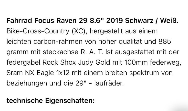 Used Focus Raven SRAM XX1 Eagle AXS 2019 Mountainbike, Black, 29 — image 11 of 11