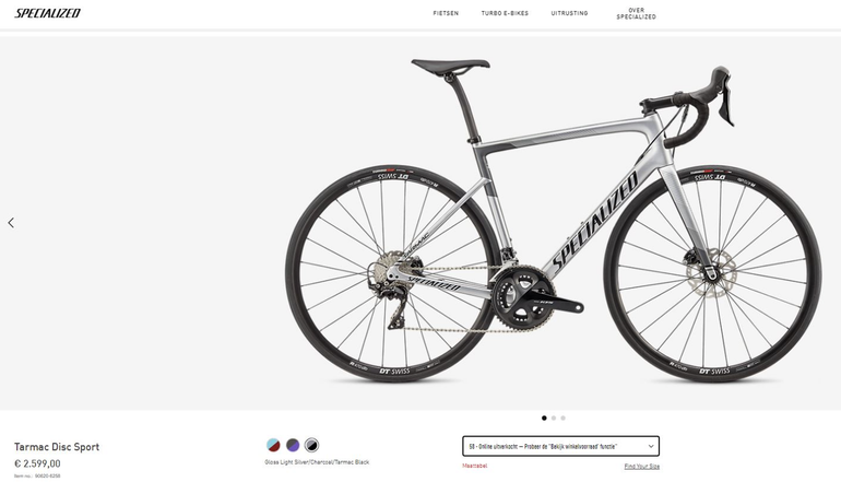 Used Specialized Tarmac SL6 Disc Sport 2020 2020 Road & Gravel, Light Gray — image 2 of 3
