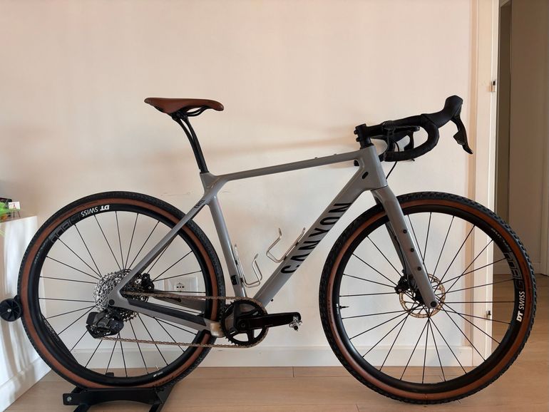 Used Canyon Grizl CF SL 7 eTap 2022 2022 Road & Gravel, Light Gray — image 1 of 9