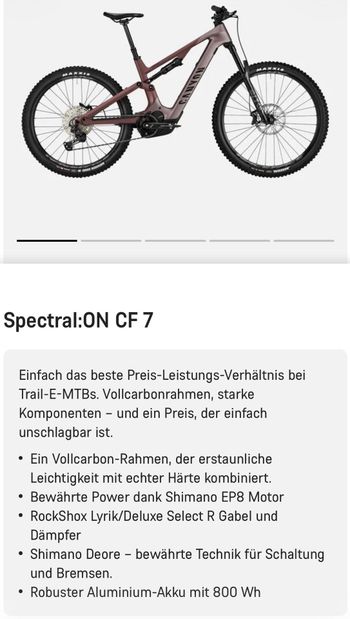 Used Canyon Spectral:ON CF 7 — US 2022 2022 Mountainbike, Red, 29, 27.5 — image 6 of 6