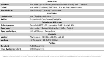 Used Mai Indie 200 Aluminium Gravelbike Sensah GRA10 2026 Road & Gravel — image 9 of 9