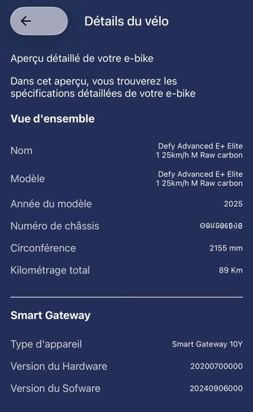 Giant Defy Advanced E+ Elite 1 2025 2025 Road & Gravel d'occasion — image 17 sur 17