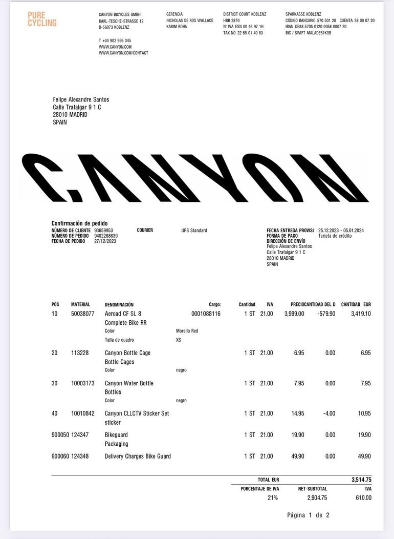 Used Canyon Aeroad CF SL 8 2023 2023 Road & Gravel — image 8 of 8