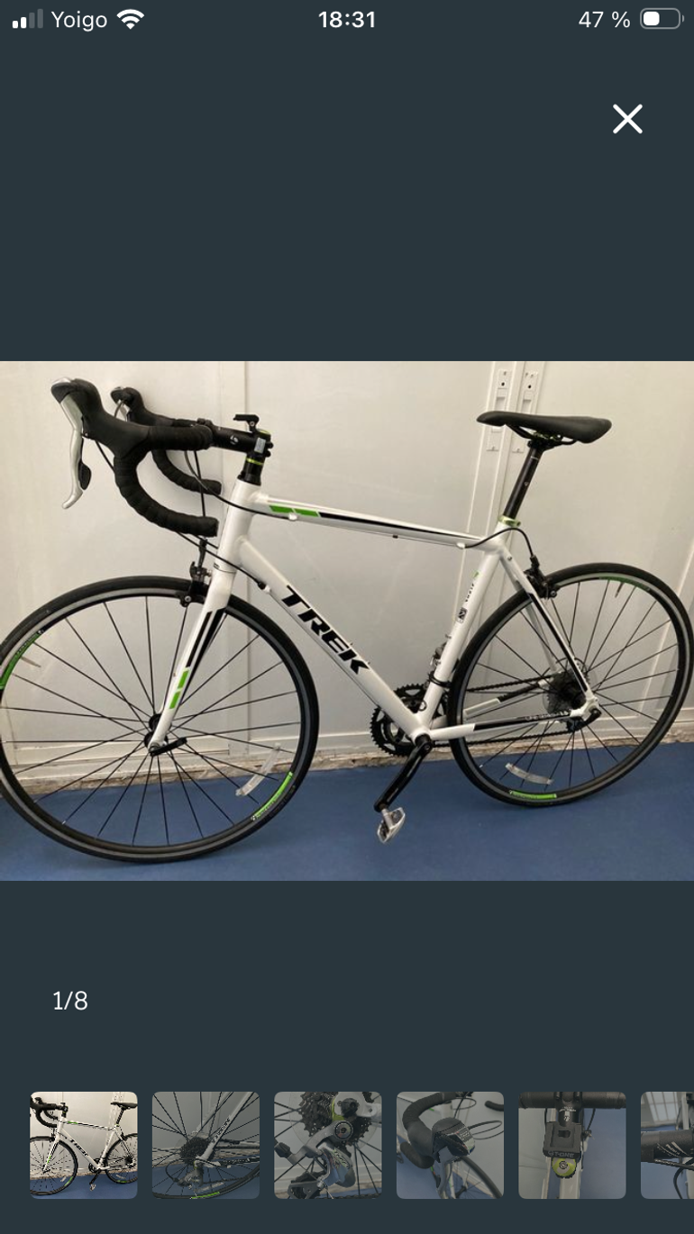 Used Trek 1.5 Shimano Tiagra 2017 Road & Gravel, Bianco — image 8 of 8