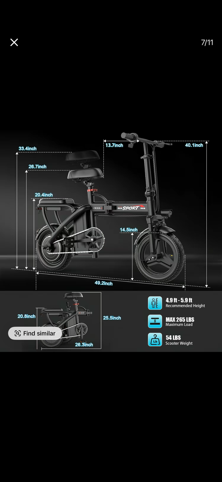 Used PIKABLE PIKABLE Custom 2026 Urban, Black — image 2 of 4