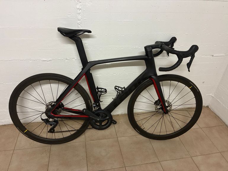 Used Look 795 BLADE R38D Black Metallic Red Mat Glossy 2022 2022 Road & Gravel, Black — image 4 of 5