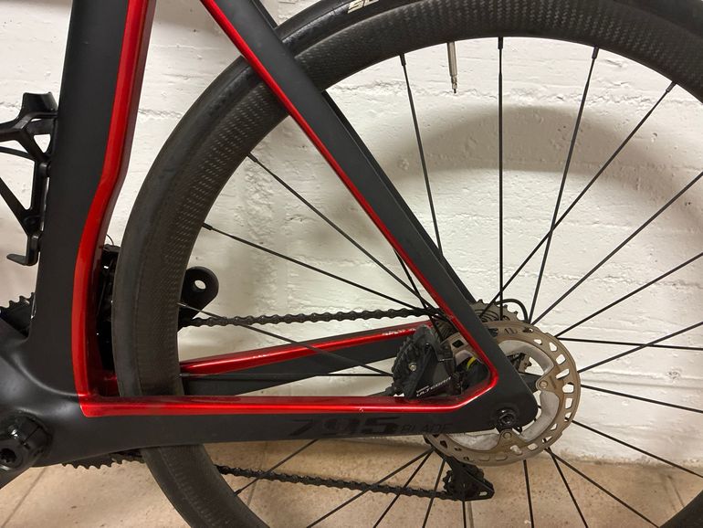Used Look 795 BLADE R38D Black Metallic Red Mat Glossy 2022 2022 Road & Gravel, Black — image 3 of 5