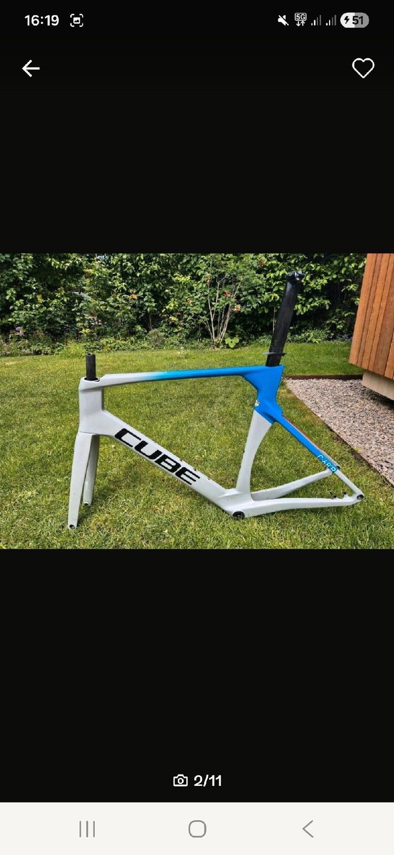 Used CUBE Litening Frameset 2023 Road & Gravel, Blue — image 2 of 9