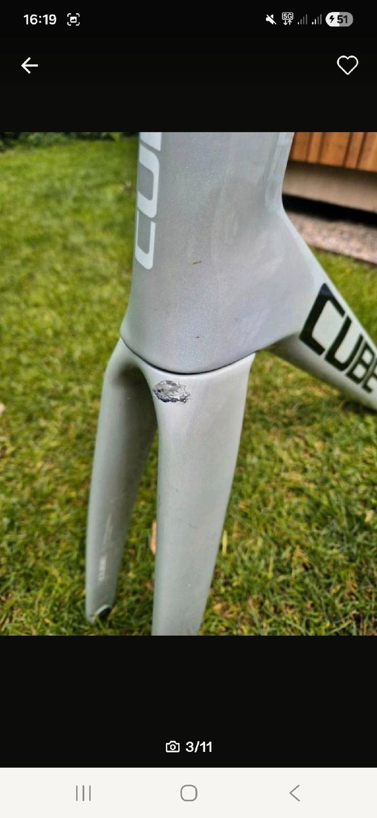 Used CUBE Litening Frameset 2023 Road & Gravel, Blue — image 3 of 9