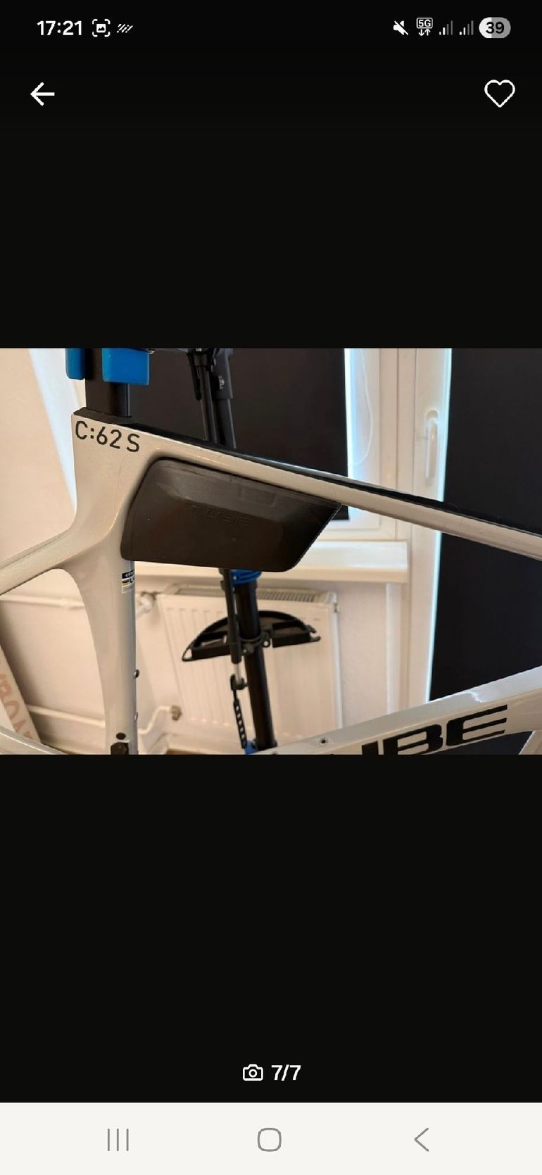 Used CUBE AGREE C:62, SLT 2024 Frameset 2024 Road & Gravel, White — image 3 of 5