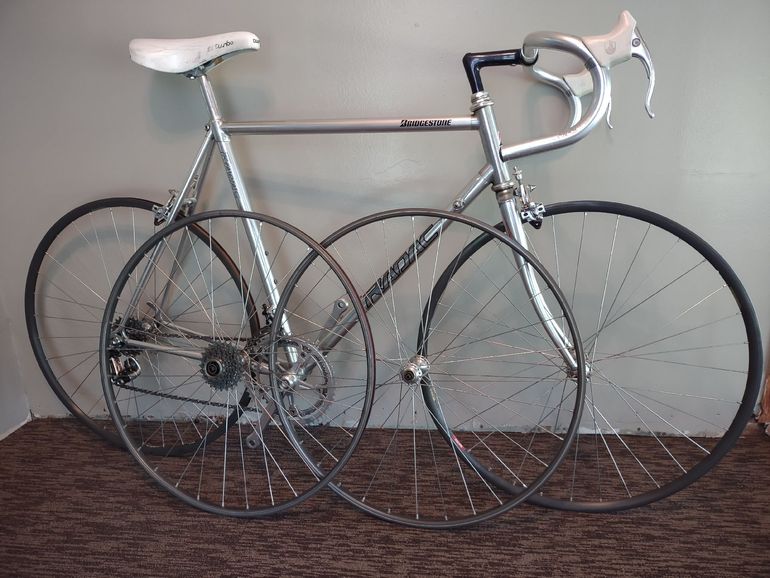 Used Bridgestone Bridgestone Custom Campagnolo Super Record 1989 Road & Gravel, Light Gray — image 13 of 14