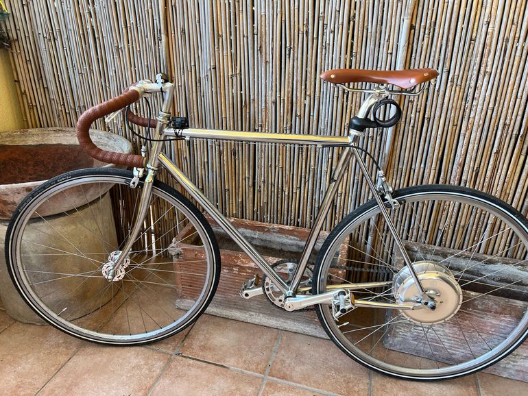Used Bici vintage acciaio Jitensha  motore all in one Bici vintage acciaio Jitensha  motore all in one Custom Urban, Light Gray — image 2 of 6