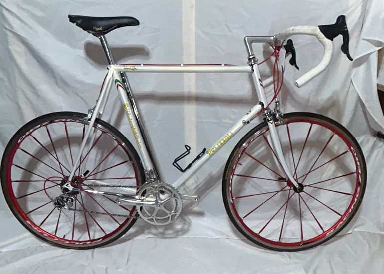 Used Pelizzoli Vintage Steel Road Bike Campagnolo Record Fulcrum 62cm 1993 Road & Gravel, White — image 1 of 29