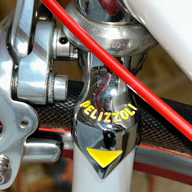 Used Pelizzoli Vintage Steel Road Bike Campagnolo Record Fulcrum 62cm 1993 Road & Gravel, White — image 7 of 29