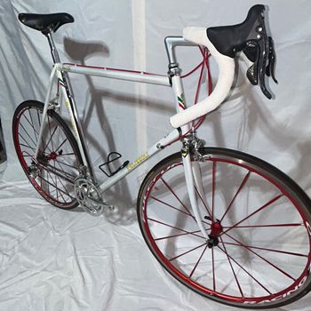 Used Pelizzoli Vintage Steel Road Bike Campagnolo Record Fulcrum 62cm 1993 Road & Gravel, White — image 2 of 29