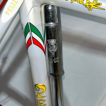 Used Pelizzoli Vintage Steel Road Bike Campagnolo Record Fulcrum 62cm 1993 Road & Gravel, White — image 18 of 29