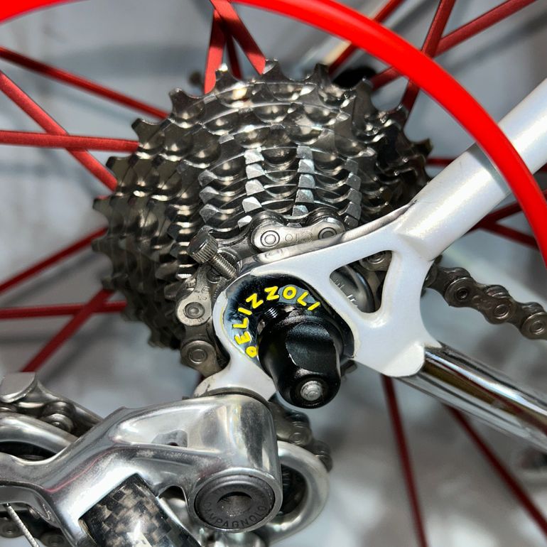 Used Pelizzoli Vintage Steel Road Bike Campagnolo Record Fulcrum 62cm 1993 Road & Gravel, White — image 17 of 29
