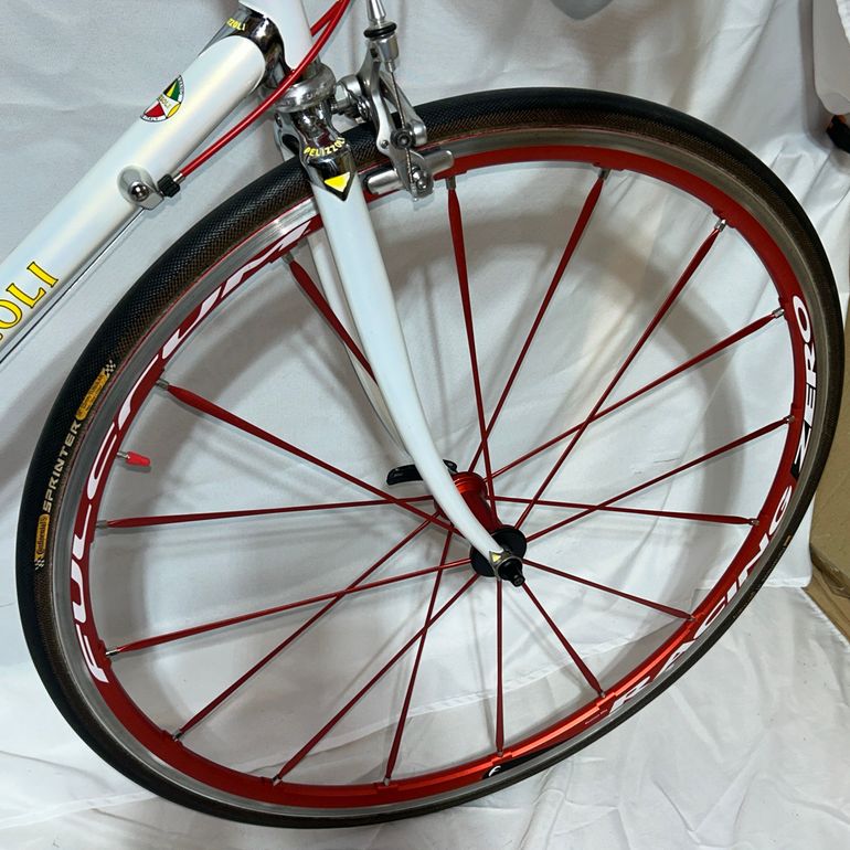 Used Pelizzoli Vintage Steel Road Bike Campagnolo Record Fulcrum 62cm 1993 Road & Gravel, White — image 19 of 29