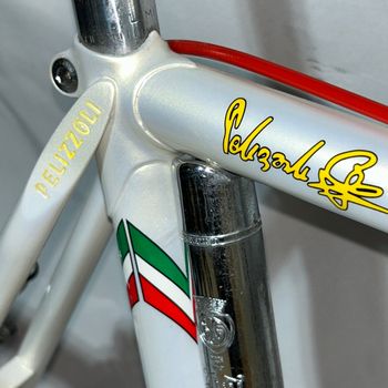 Used Pelizzoli Vintage Steel Road Bike Campagnolo Record Fulcrum 62cm 1993 Road & Gravel, White — image 27 of 29