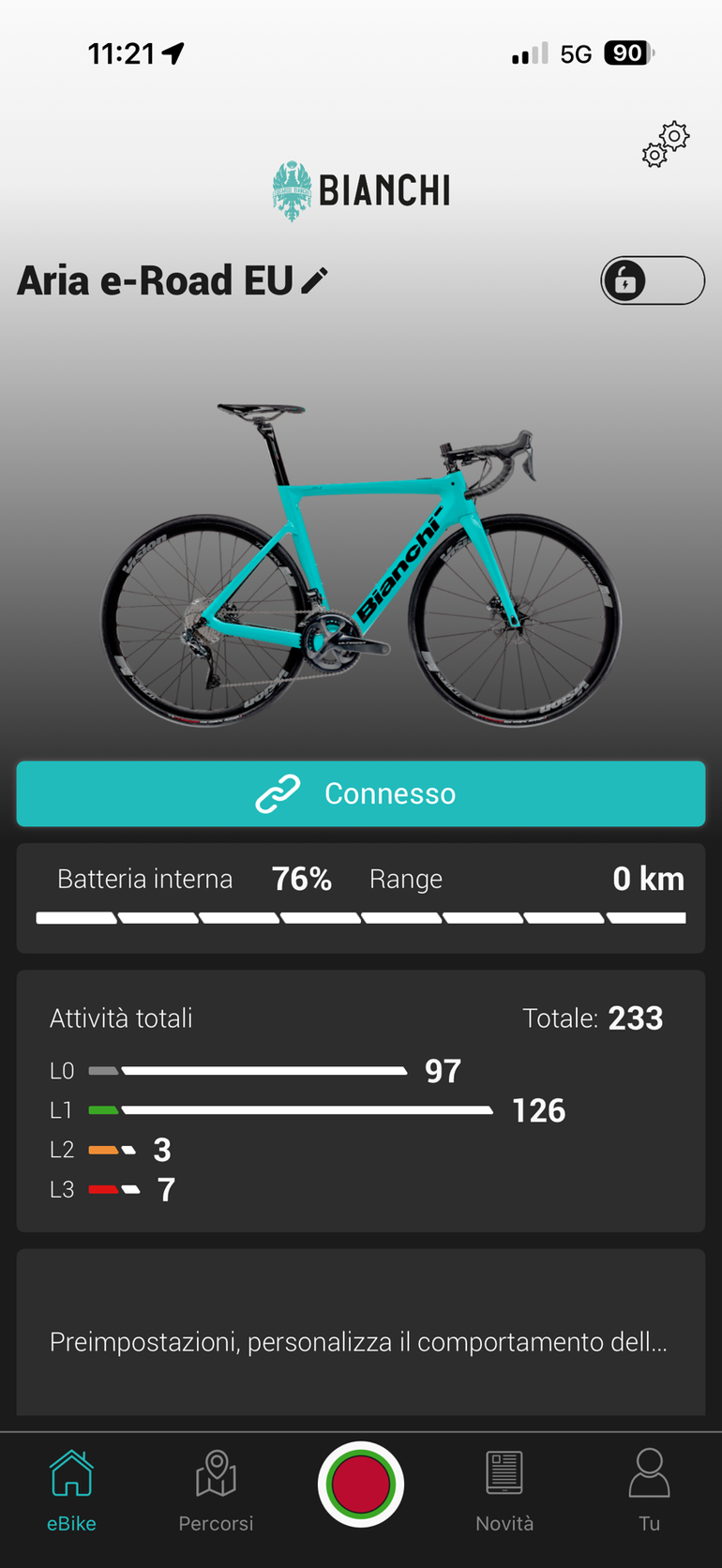 Used Bianchi Aria - Ultegra Di2 2022 2022 Road & Gravel, Blue — image 2 of 3