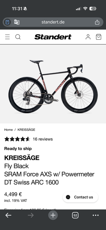 Used Standert Kreissage SRAM Force eTap AXS 2025 Road & Gravel, Schwarz — image 10 of 10