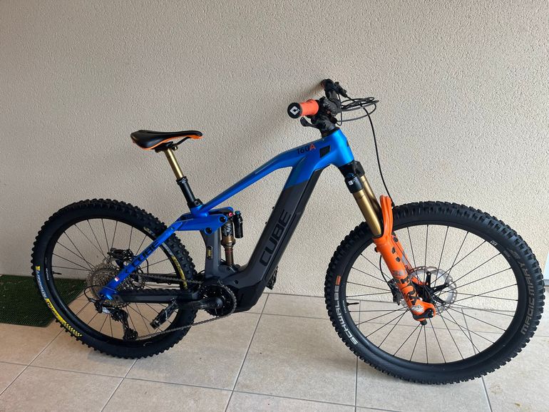 Used CUBE STEREO HYBRID 160 HPC, ACTIONTEAM 750 27.5 2022 2022 Mountainbike, Blue, 27.5 — image 1 of 13