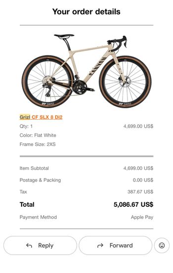 Used Canyon Grizl CF SLX 8 Di2 2024 2024 Road & Gravel, White — image 10 of 10