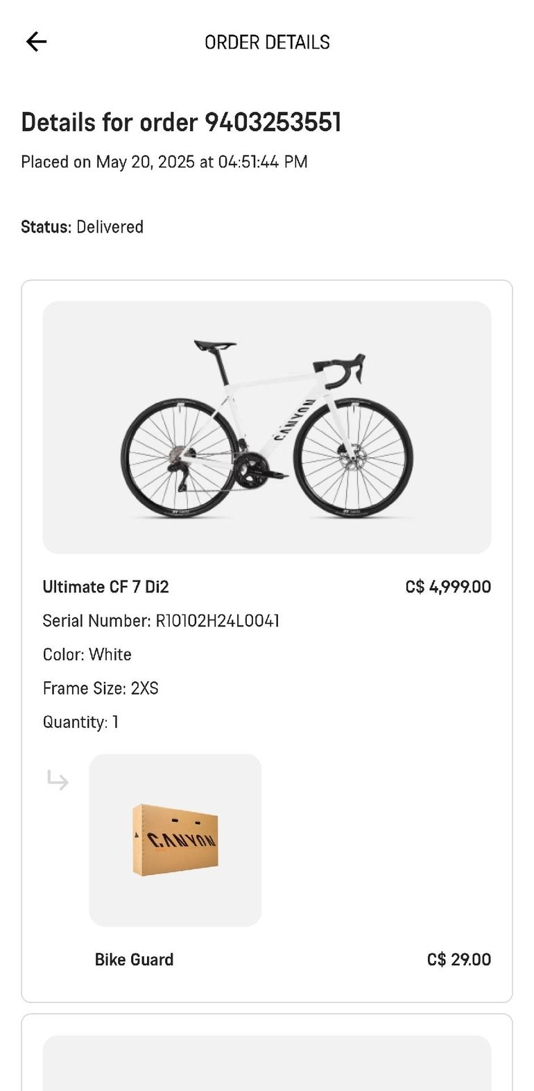 Used Canyon Ultimate CF 7 Di2 2026 2026 Road & Gravel, White — image 10 of 11