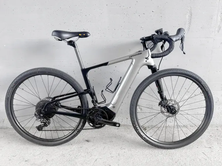 Used Cannondale Topstone Neo Carbon Lefty 3 2022 2022 Road & Gravel, Light Gray — image 1 of 10