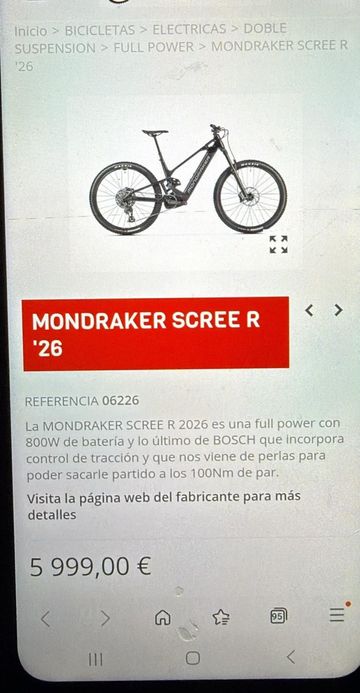 Used Mondraker SCREE RR 2026 2026 Mountainbike, Black, 29 — image 3 of 3