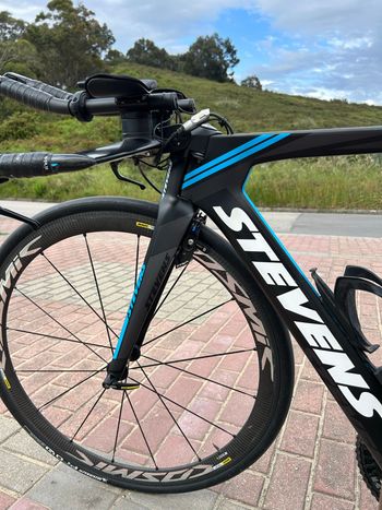 Used Stevens Stevens Custom Shimano Ultegra Di2 2018 Road & Gravel, Blue — image 6 of 8