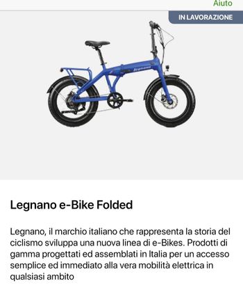 Used Legnano E-bike Folded 2024 Urban, Blau — image 2 of 3
