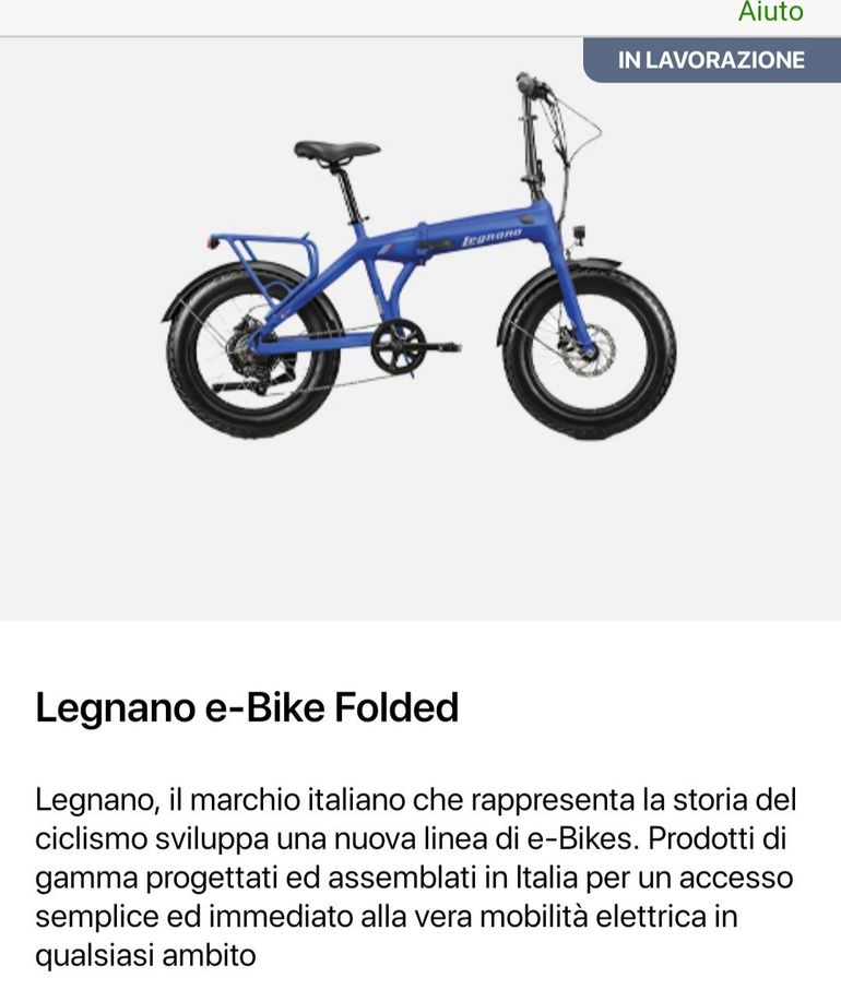 Used Legnano E-bike Folded 2024 Urban, Blau — image 1 of 3