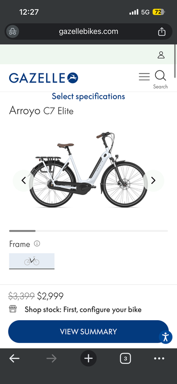 Used Gazelle Arroyo Urban, Blue — image 6 of 6