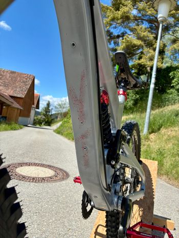 Used YT Industries Emergency Sale Custom YT Tues Downhill Mountainbike/Fully 2012 Mountainbike, Light Gray — image 8 of 10