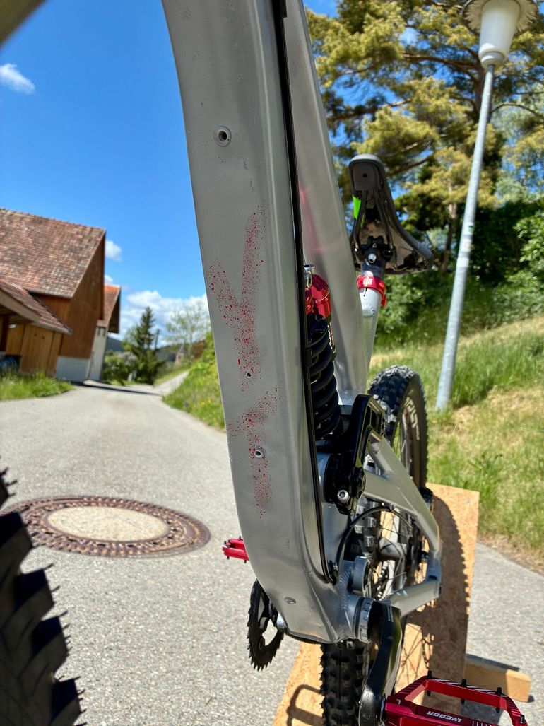 Used YT Industries Emergency Sale Custom YT Tues Downhill Mountainbike/Fully 2012 Mountainbike, Light Gray — image 8 of 10