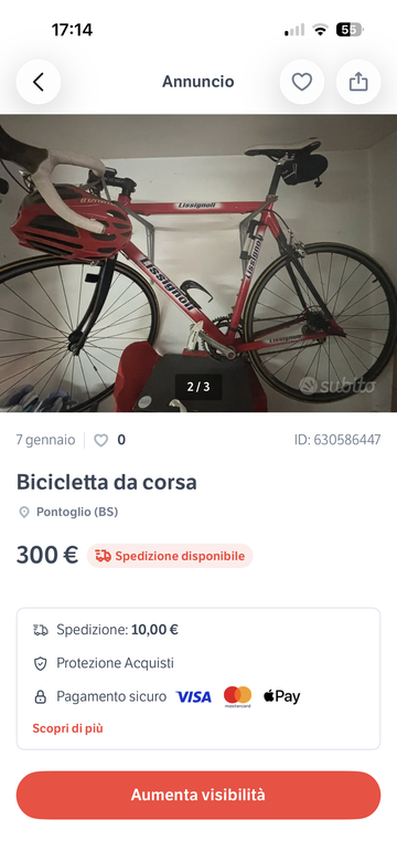 Used Lissignol Custom Shimano XTR 2012 Road & Gravel, Red — image 4 of 4
