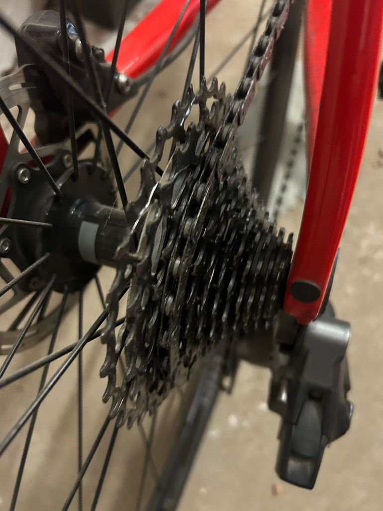 Used Pinarello Paris Rival AXS Bike 2021 2021 Road & Gravel, Rosso — image 4 of 5