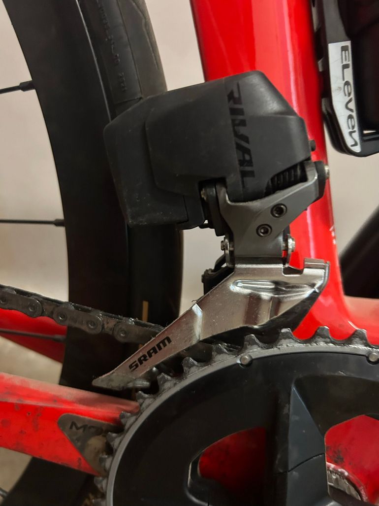 Used Pinarello Paris Rival AXS Bike 2021 2021 Road & Gravel, Rosso — image 2 of 5