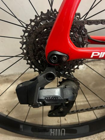 Used Pinarello Paris Rival AXS Bike 2021 2021 Road & Gravel, Rosso — image 3 of 5