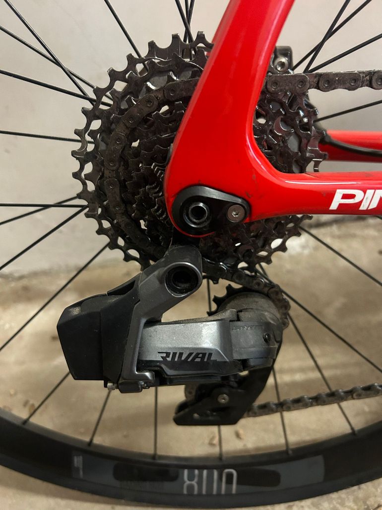 Used Pinarello Paris Rival AXS Bike 2021 2021 Road & Gravel, Rosso — image 3 of 5