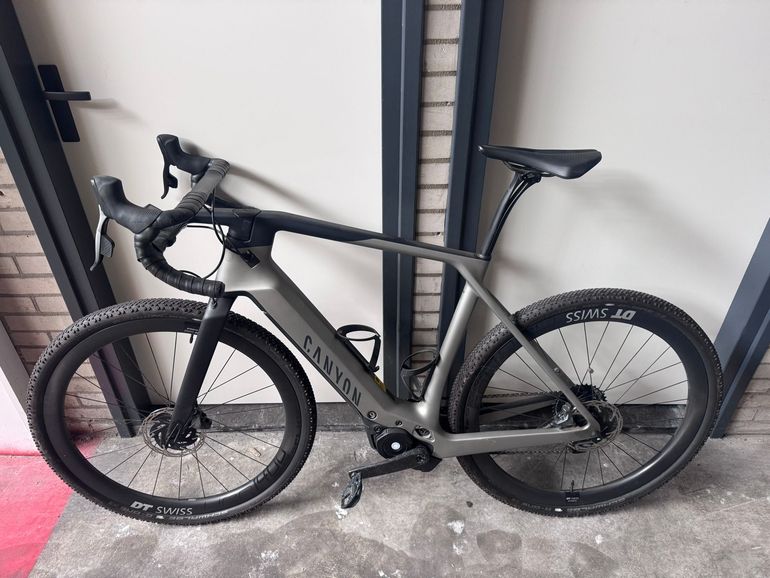 Used Canyon Grail:ON CF 8 eTap 2021 2021 Road & Gravel, Light Gray — image 2 of 5