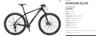 Used KTM MYROON ELITE 2021 2021 Mountainbike, Azul — image 11 of 11