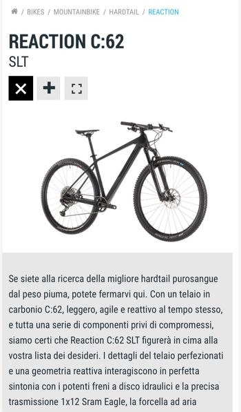 Used CUBE REACTION C:62 SLT 2020 2020 Mountainbike, Black, 29 — image 4 of 5